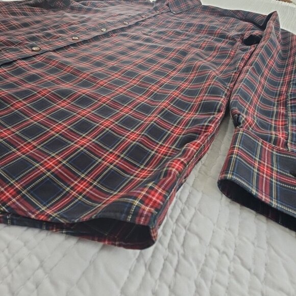 Brooks Brothers 346 Shirt Men's XL Red Black Plaid Old Money Non-Iron EUC LN - Picture 2 of 14